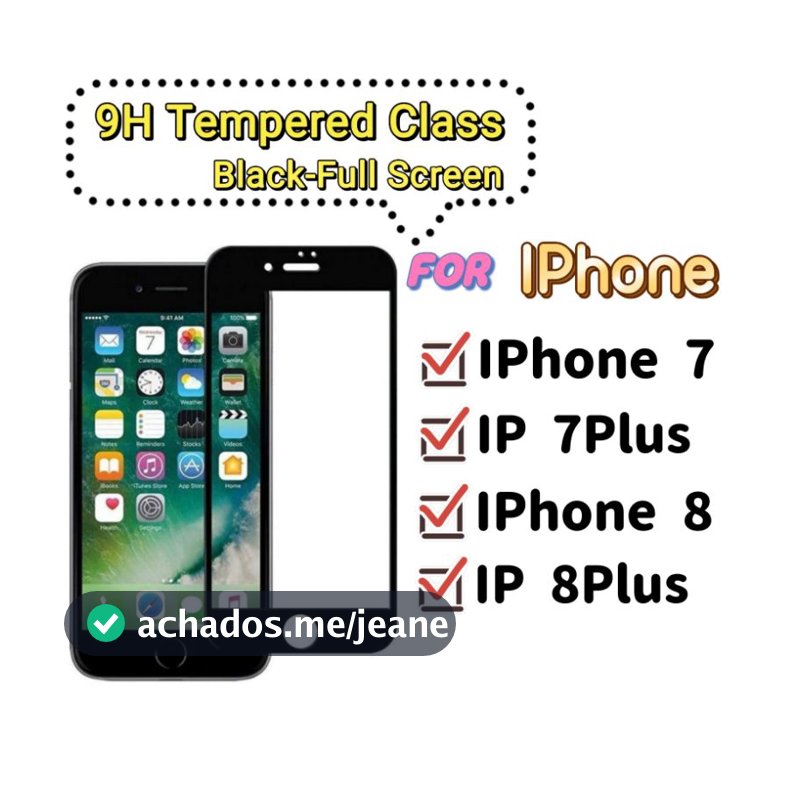 Película Vidro Temperado 3D IPhone 7 8 Plus 7Plus Se 2020 IPhone7 IPhone8 8Plus Se2020