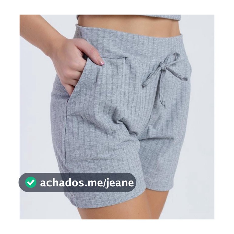 Kit 4 Short Feminino, shorts com bolso, short cintura alta, short canelado, short com elastano