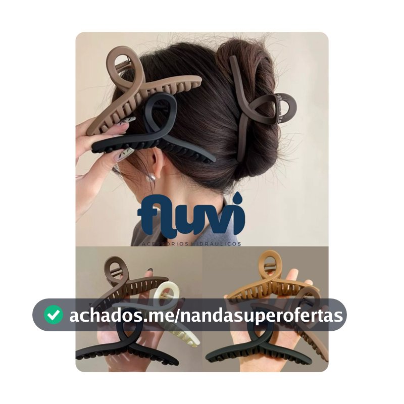 [ KIT 3 ] Prendedor Maior Presilha Piranha / Grampo De Cabelo Grande Fosco Estilo Grande 11cm