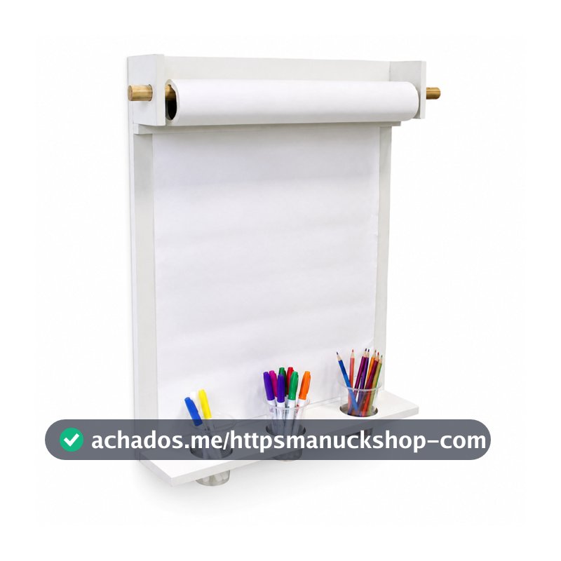Painel Lousa Criativa Branca Infantil Educativa para Pintura e Desenho Montessori / Bobina de Papel