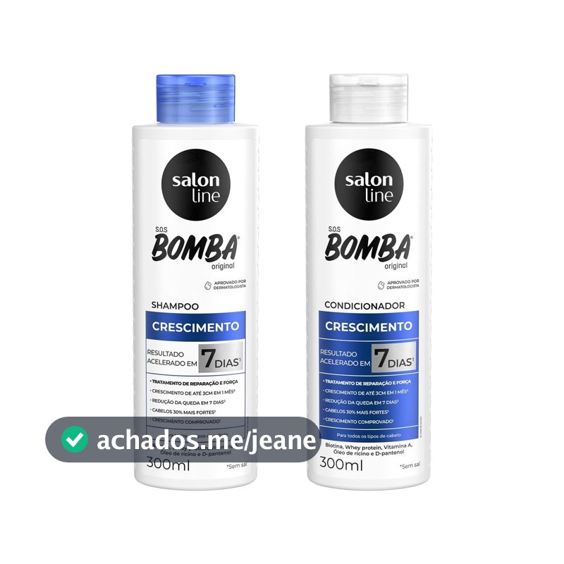 Kit Shampoo e Condicionador SOS Bomba Original 300ml Salon Line