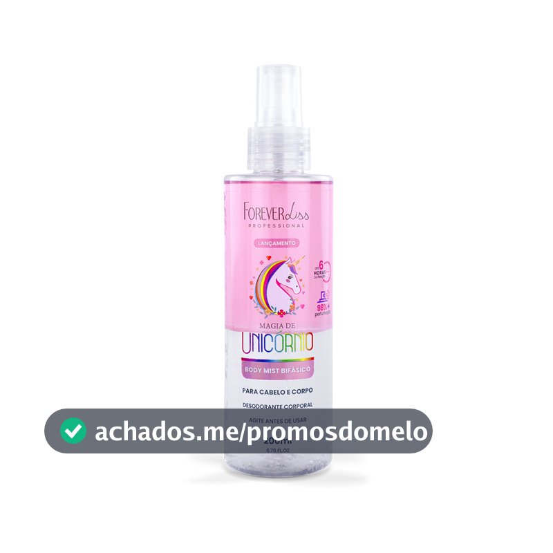 Body Splash Cabelo e Corpo Magia de Unicórnio Forever Liss 200ml