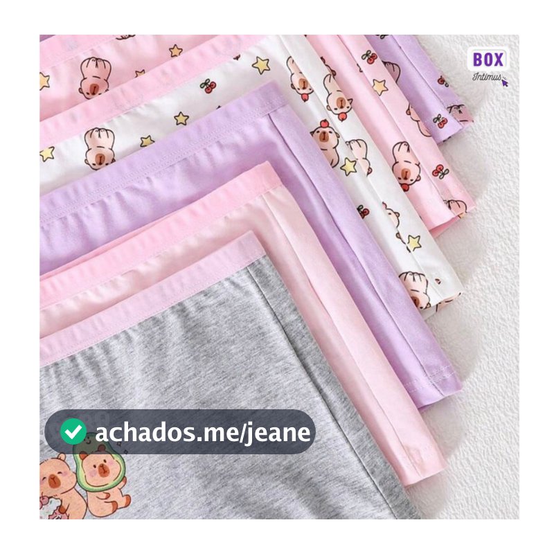 Kit Calcinha Boxer Menina 95% Algodão, Delicadas e Confortáveis (Sem Forro)