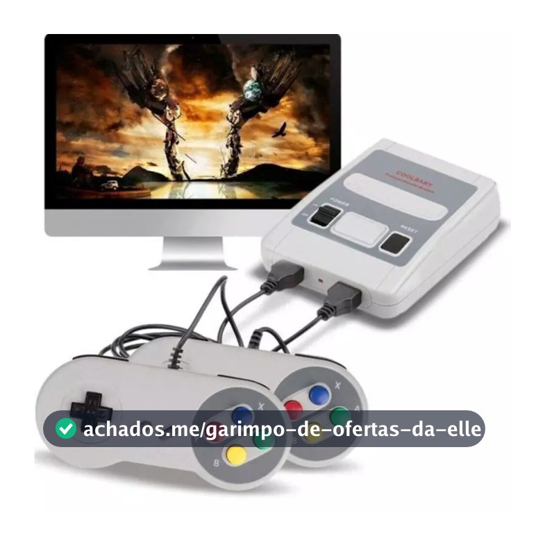 Video Game Classic Super Nintendo Mini SNES Com 2 Controles 8 Bits 620 Jogos Original Envio Imediato