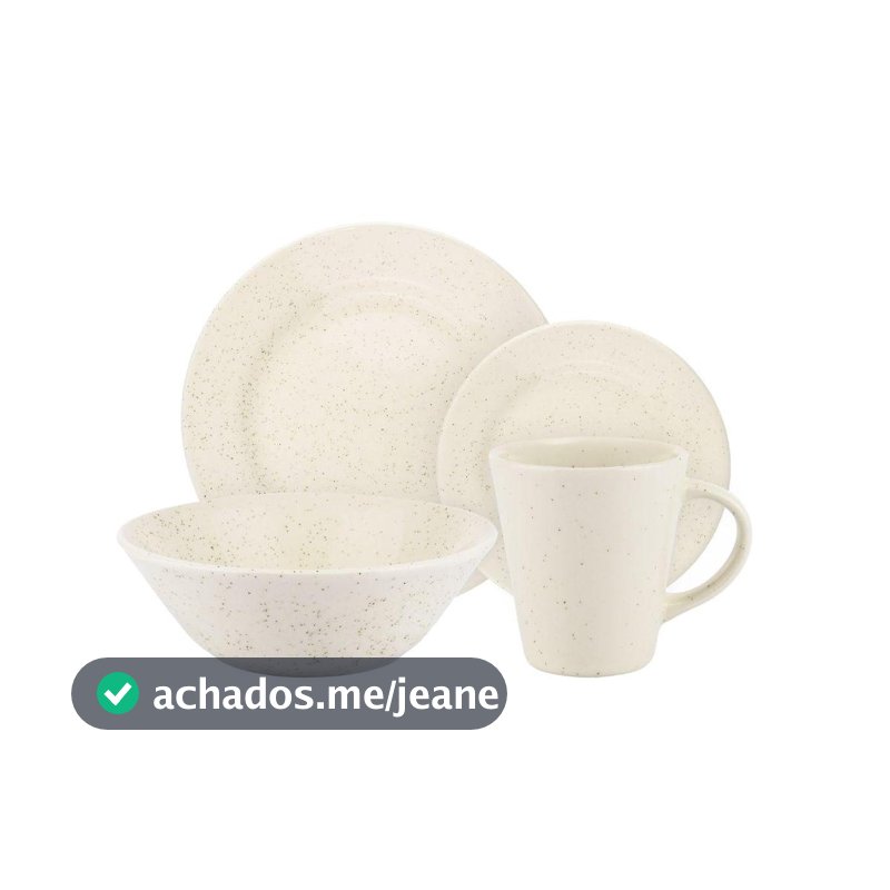 Aparelho de Jantar e Lanche 16 peças Oxford Biona Flocos