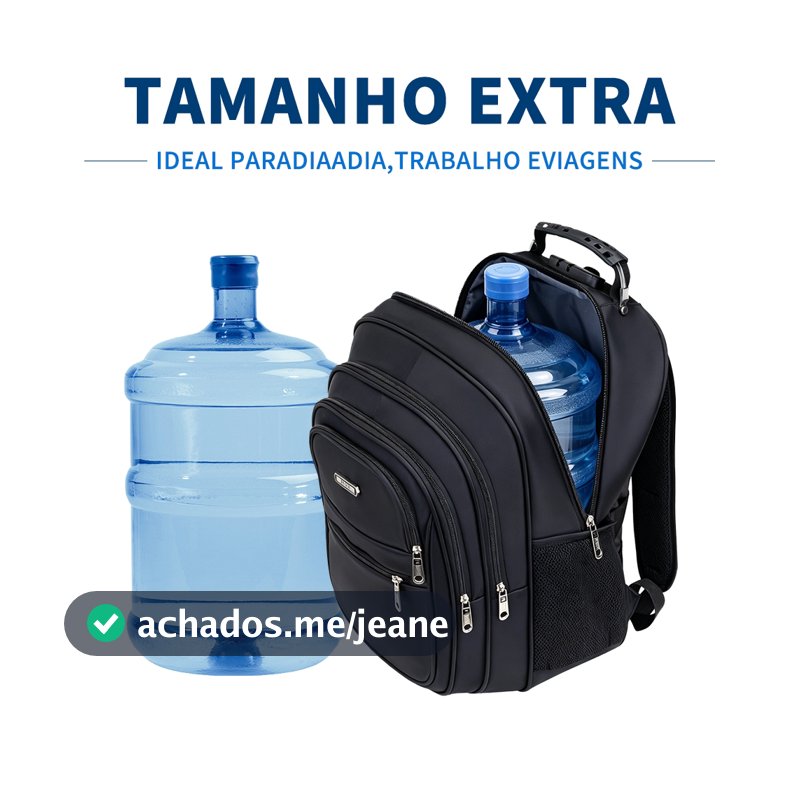 Mochila Masculina Grande Reforçada Impermeável para Notebook Trabalho Faculdade Viagem Escolar Resistente