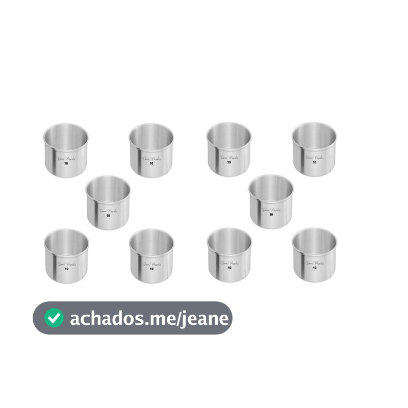 Forma Assadeira Bolo REDONDA ALTA  10 X 10 cm  Alumínio Escolha a Quantidade  RED10