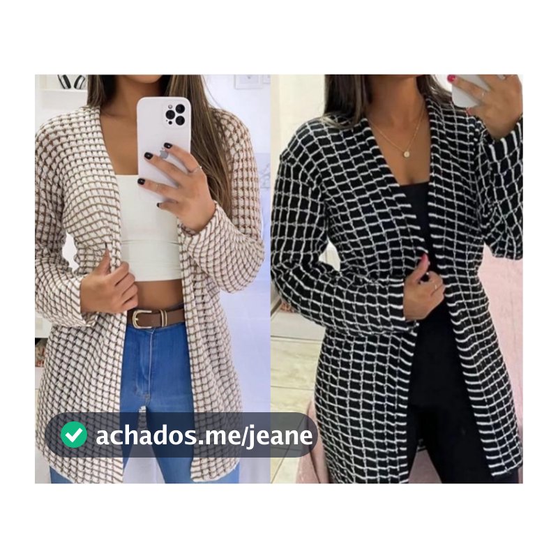 Casaquinho Feminino Cardigan Kit Com 2 unidades Casaco Kimono Tricot