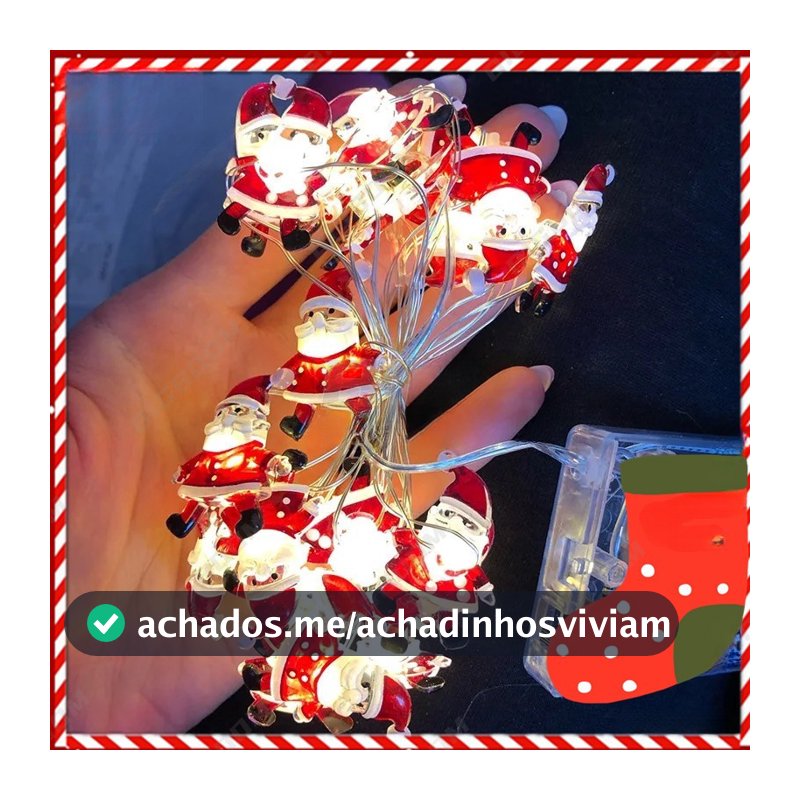2M 20LED Papai Noel Árvore De Natal Fada Floco De Neve Elk Ornament Home Deco Ano Novo