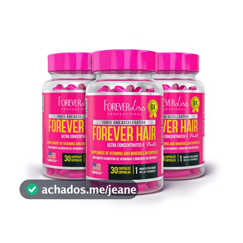 Combo Tratamento 3 Meses Forever Hair Crescimento Capilar