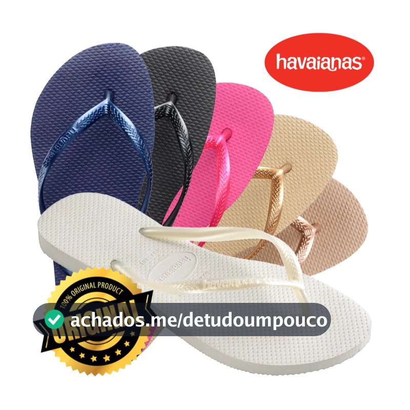 Havaianas Chinelo Slim Branco Original Feminino Sandália