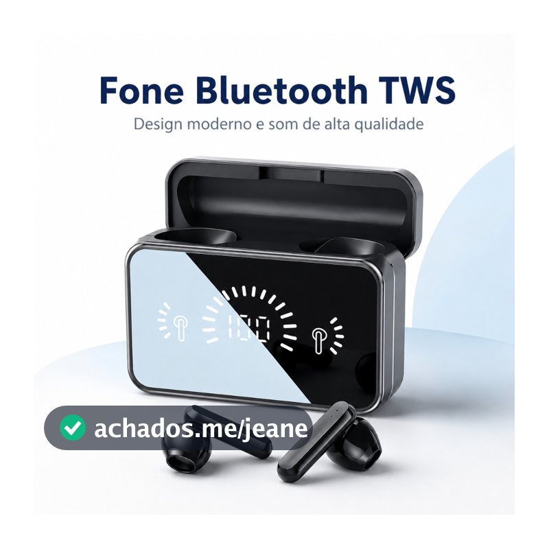 Fone de Ouvido Bluetooth S20 TWS Sem Fio Intra-Auricular Estéreo com Microfone Resistente à Água