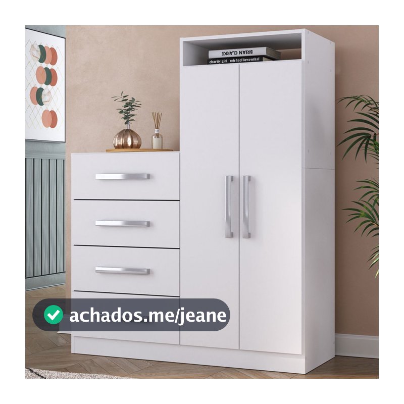Cômoda Paris 2 Portas 4 Gavetas