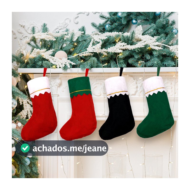 Estoque pronto Decorações de Natal Pingentes Sacos com pingente de árvore de Natal Enfeites de Natal Sacos de Natal Bota