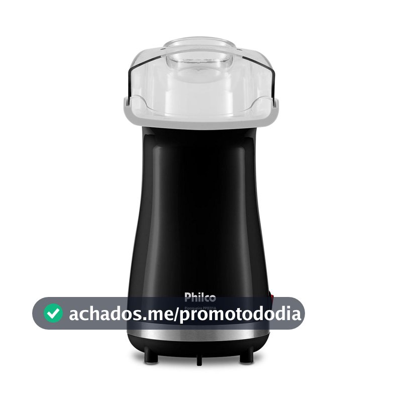 Pipoqueira Elétrica Sem Óleo Philco Preta 1200W PPIE01A