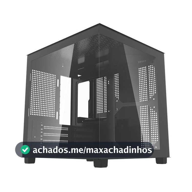 Gabinete Gamer Aquário Aigo Apollo A275, Mini-Tower, Lateral de Vidro, Preto, AC-A275-B-HQ1