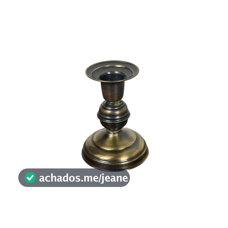 Castiçal Rústico De Bronze P