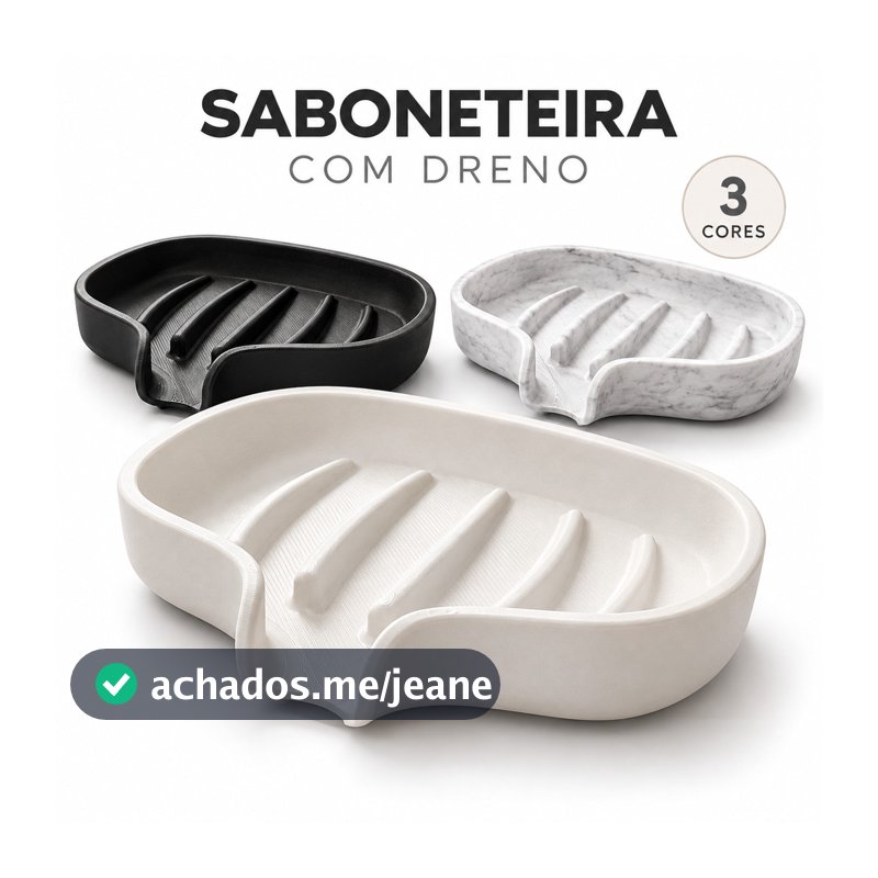 Saboneteira Escorredor Com Dreno Automático Porta Sabão Esponja Para Pia Banheiro Plástico Premium