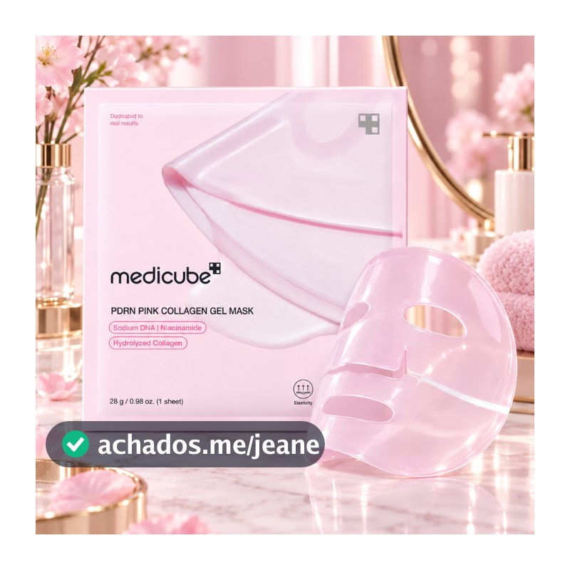 Kit 4 Máscaras Faciais Medicube PDRN Pink Collagen Gel Mask 28g Colágeno Coreano Hidratante Firmeza Glow Elasticidade