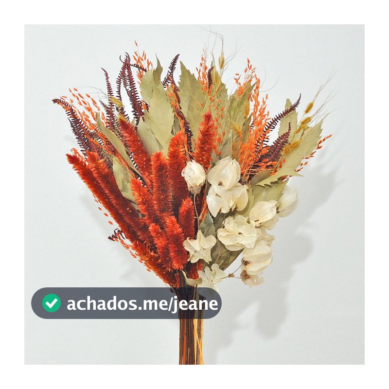 Buquê flores secas desidratadas noiva festa evento decoração de casa