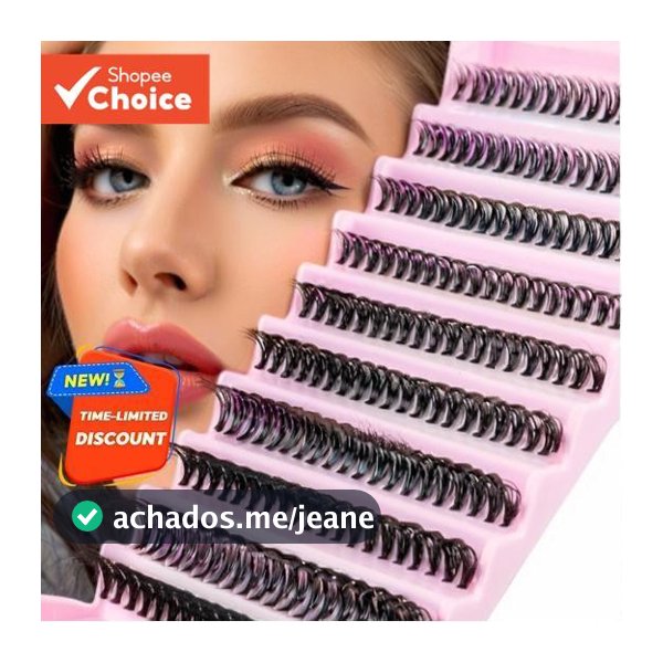 Extensões De Cílios Fofas D Curl , 200 Peças 8-16mm DIY Tufos Postiços De Aparência Natural Apenas