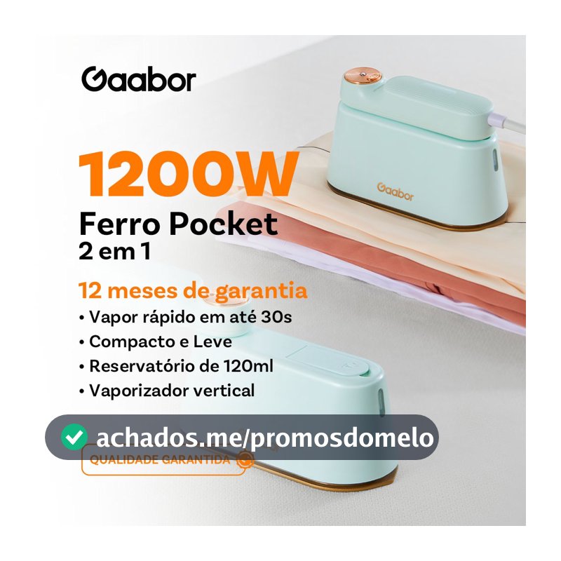Gaabor ferro vaporizador portátil vapor top clean Aquecimento rápido  Tamanho pequeno fácil de guardar HM-M01A