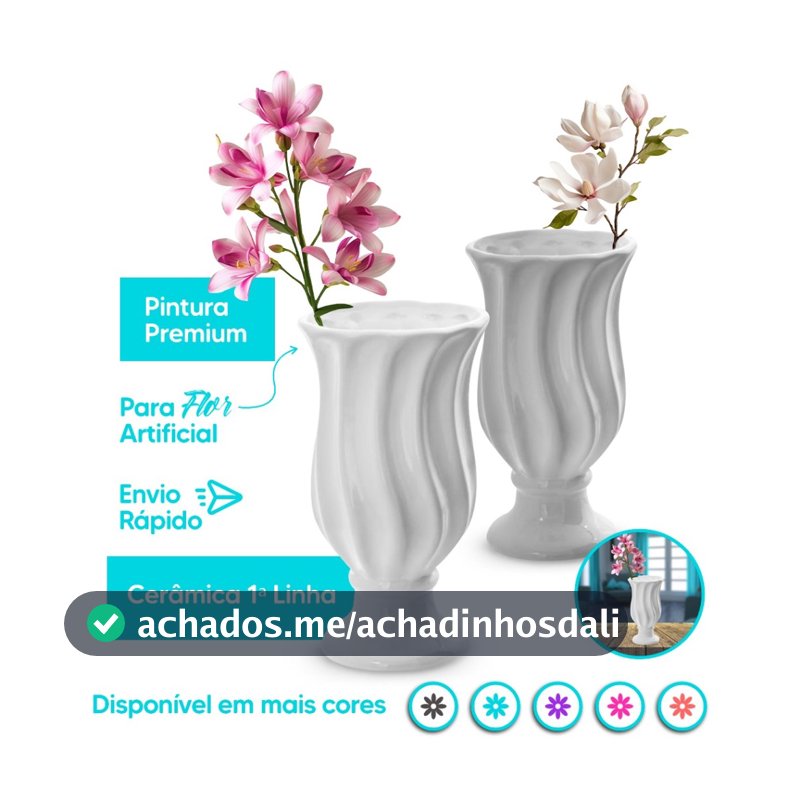 Vaso Torcido Para Decoração em Ceramica Kit 2 Unidades Vaso Campestre 26x15 Decoração de Festa Para Flor Artificial