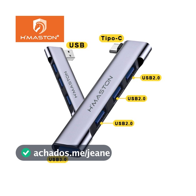 Electro Nest Hub USB 3.0 Alta Velocidade Tipo-C 4 Portas Multi Splitter Adaptador OTG ZHQ-20