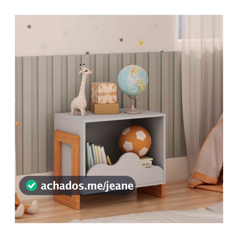 Mesa de Cabeceira Multiuso Infantil Nuvem com 65,3cm de largura Fendi Genialflex
