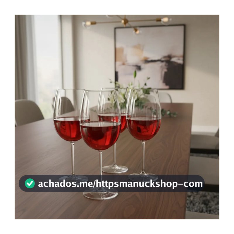 Taças de Acrílico Cristal PREMIUM 8 Peças Taças de Vinho Acrilico 600ml Taça Vinho Elegante