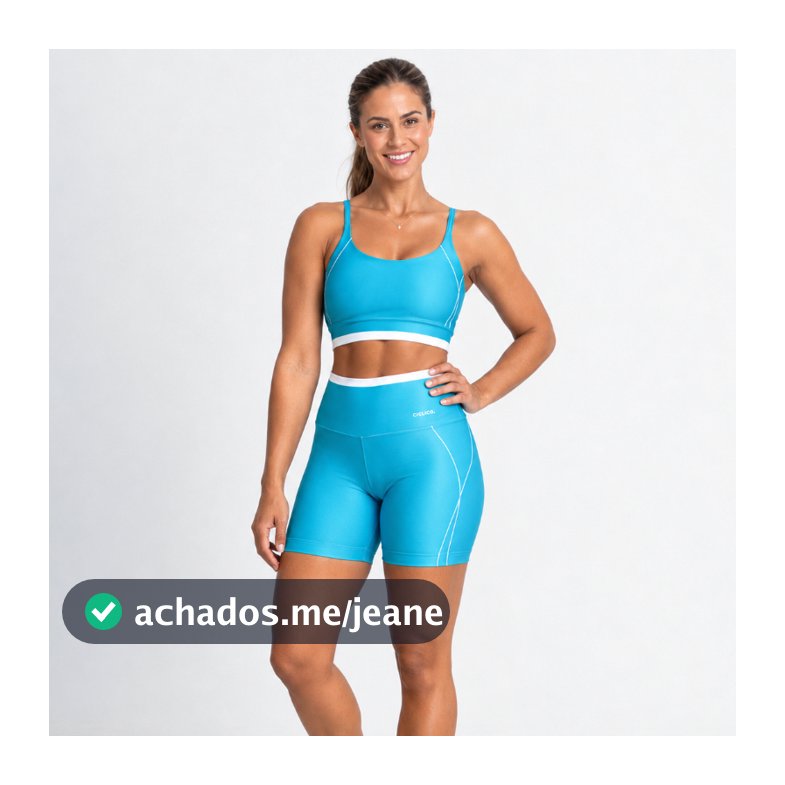 Conjunto Esportivo 2 Peças Top Alça + Shorts para Treino Ciclico