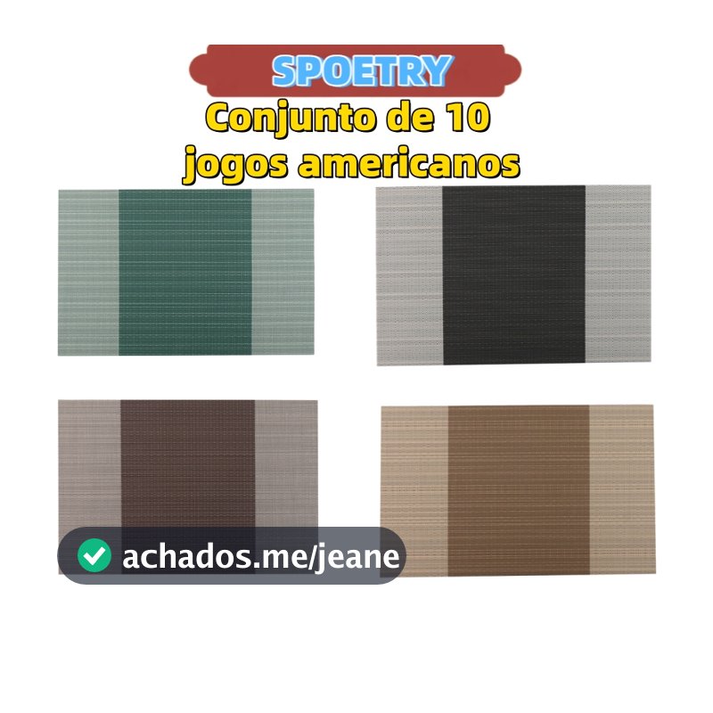 Set de colchão quadrado impermeável configuração de mesa design elegante lavável decoração conjunto de 10 peças