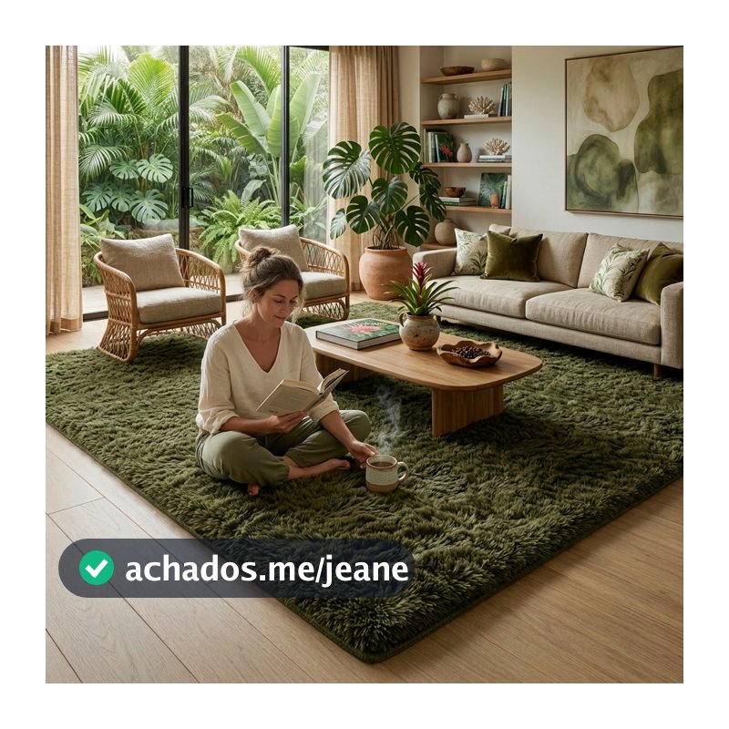 Tapete Peludo de Luxo 300x200 m com Pelo Alto Elegância e Conforto para Transformar Seu Ambiente
