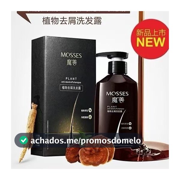 Moshan Shampoo Botânico Anticaspa Controle de Óleo Shampoo Anti-Coceira Calmante Folículos Capilares Espinhas Vermelhas