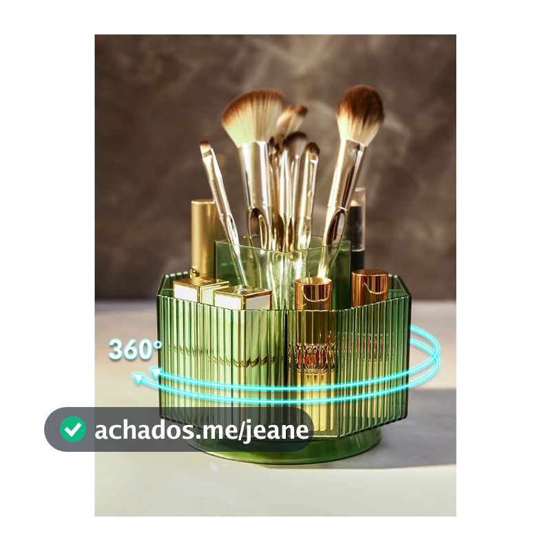 Organizador Multiúso Giratório 360 Acrílico Para Maquiagem E Skincare Luxo Quarto Pronto Entrega