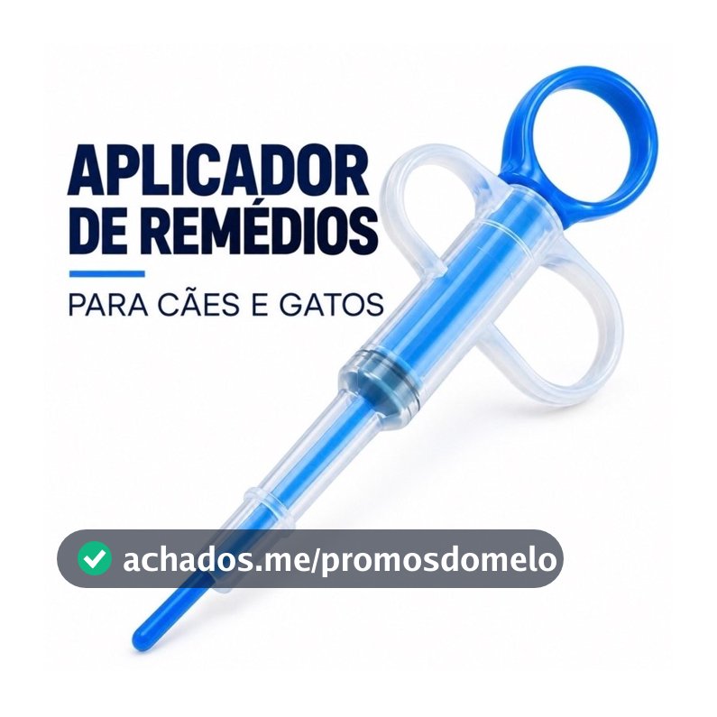 Seringa Aplicador de Remédios Comprimidos Pet Cachorro Gato