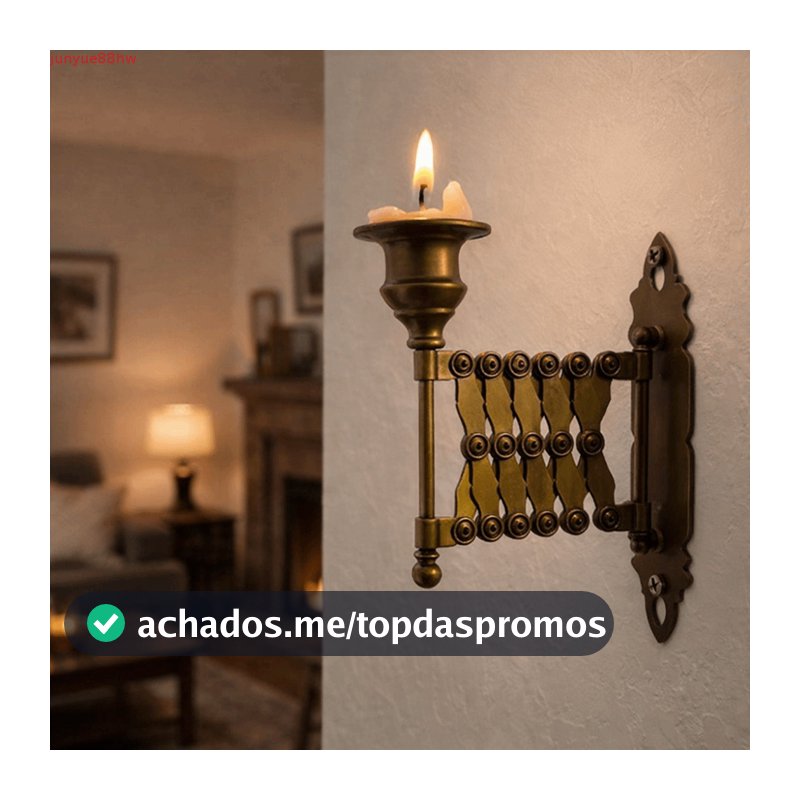 Suporte De Vela Retrátil JUNYUE , Castiçal De Parede Ajustável Estável Cônico Vintage