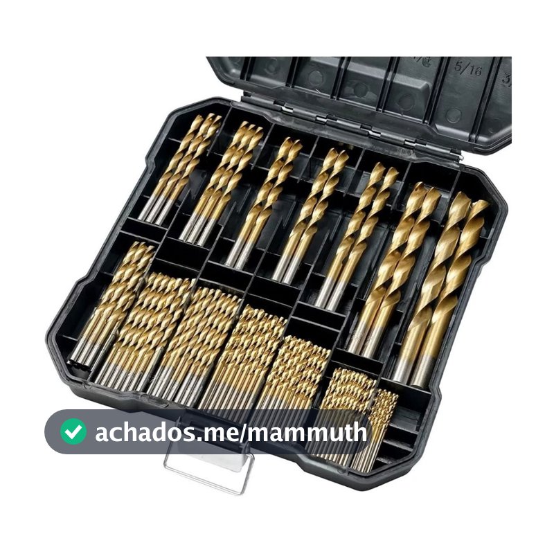 Kit de Brocas para Madeira e Metal - Jogo de 99 Peças com Adaptador, Ideal para Furadeira