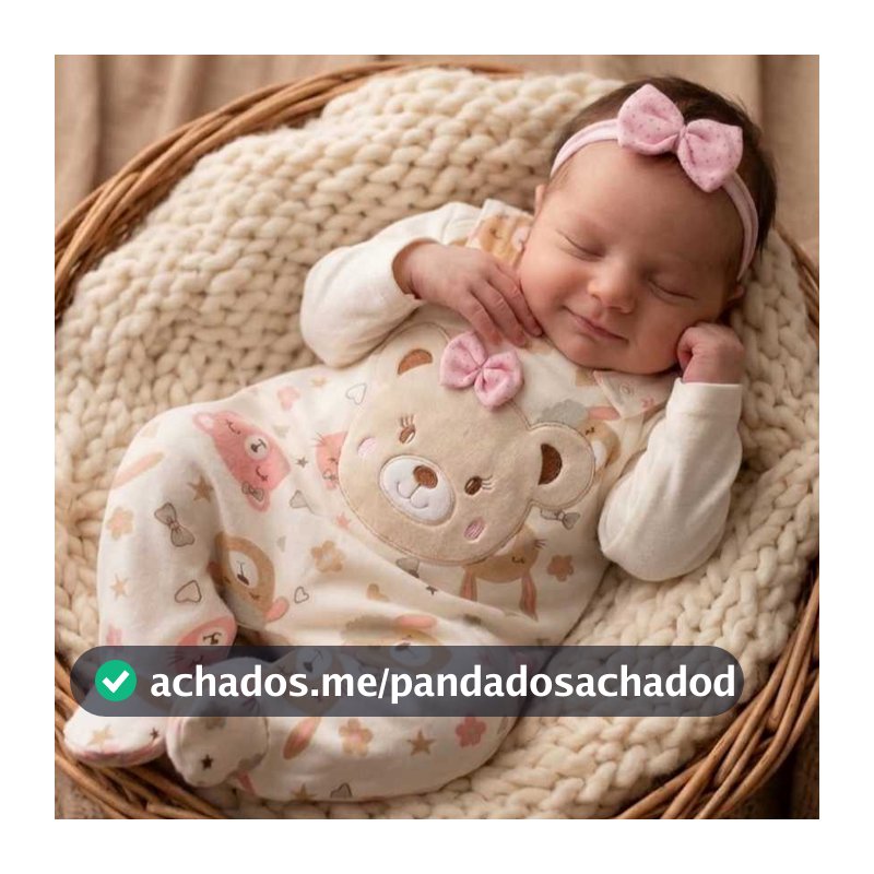 Macacão Promoção Jardineira Body Manga Longa Kids Bebê Menina Bordado de Ursinha Lola Palha