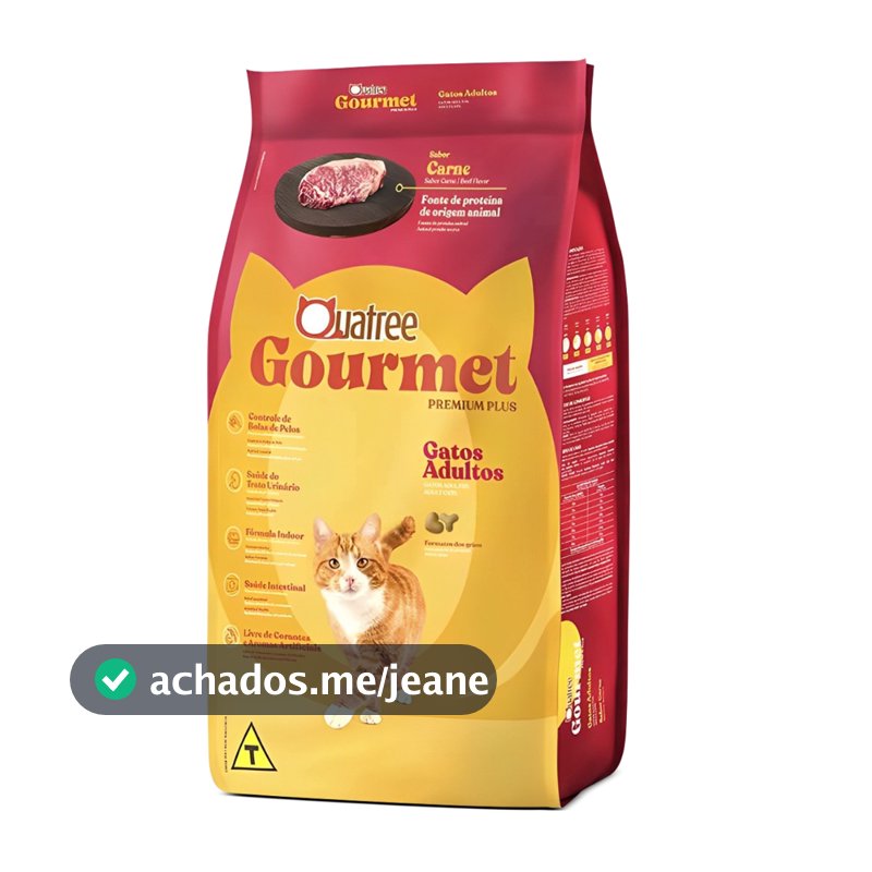 Ração Quatree 10kg Para Gatos Adultos Sabor Carne