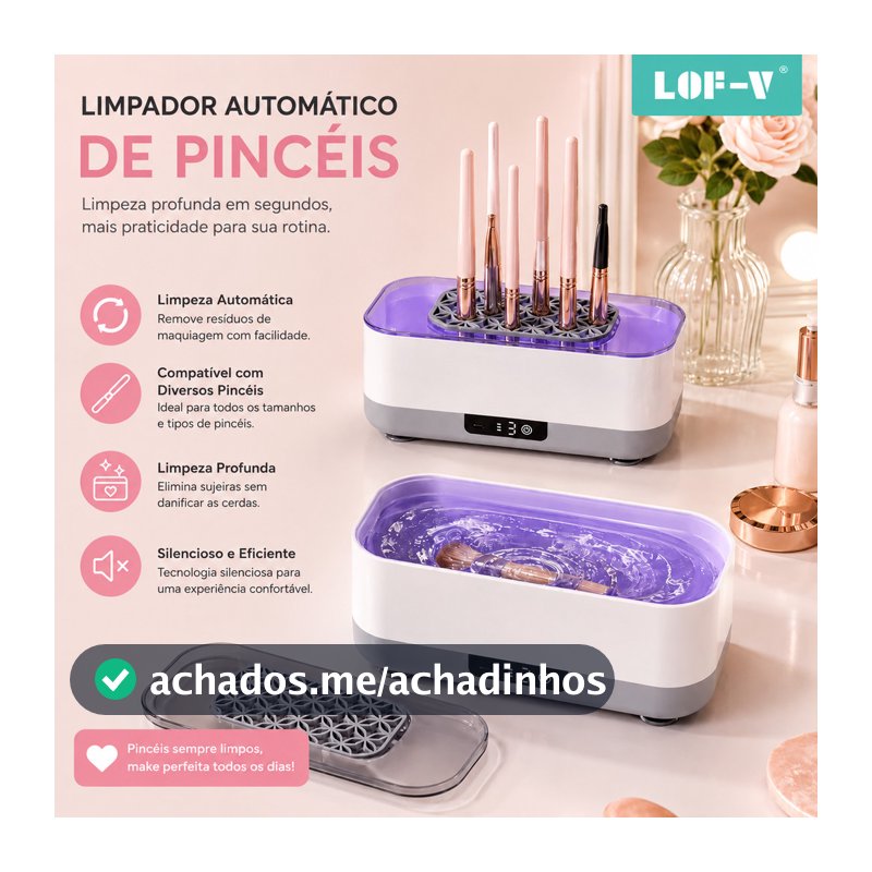 Limpador Ultrassônico UV USB Regaregavel Para Óculos Joias Pincéis Relógios Limpeza Profunda
