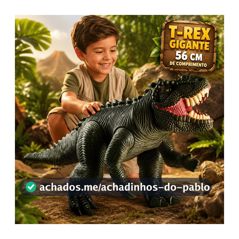 Dinossauro de Brinquedo REX 56 Cm Grande Realista Brinquedo Interativo Para Menino