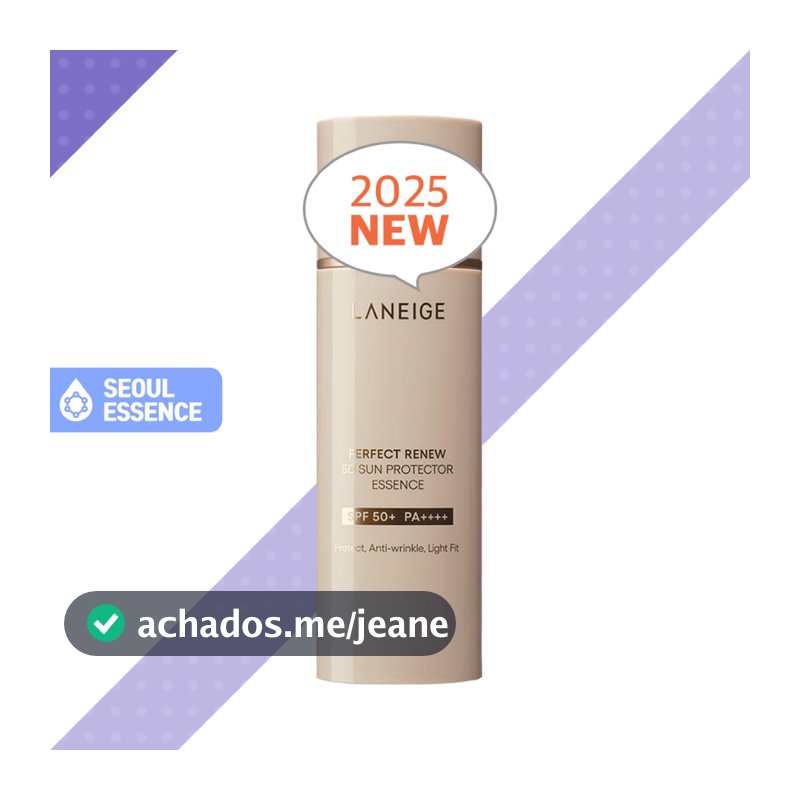 LANEIGE Perfect Renew 5D Sun Protector Essence 50ml-Protetor Solar Multiproteção Para Antienvelhecimento (2025 Novo Pacote)
