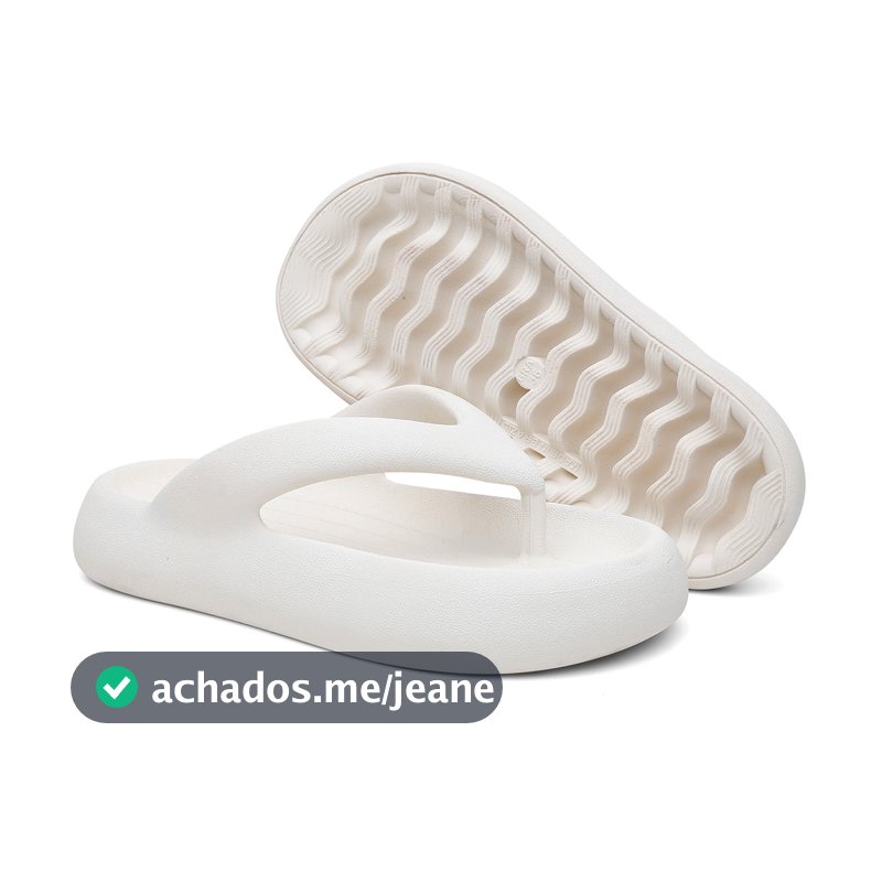 Chinelo Cloud Nuvem Off White Unissex Anatômico Leve Macio Confortável Antiderrapante Casual