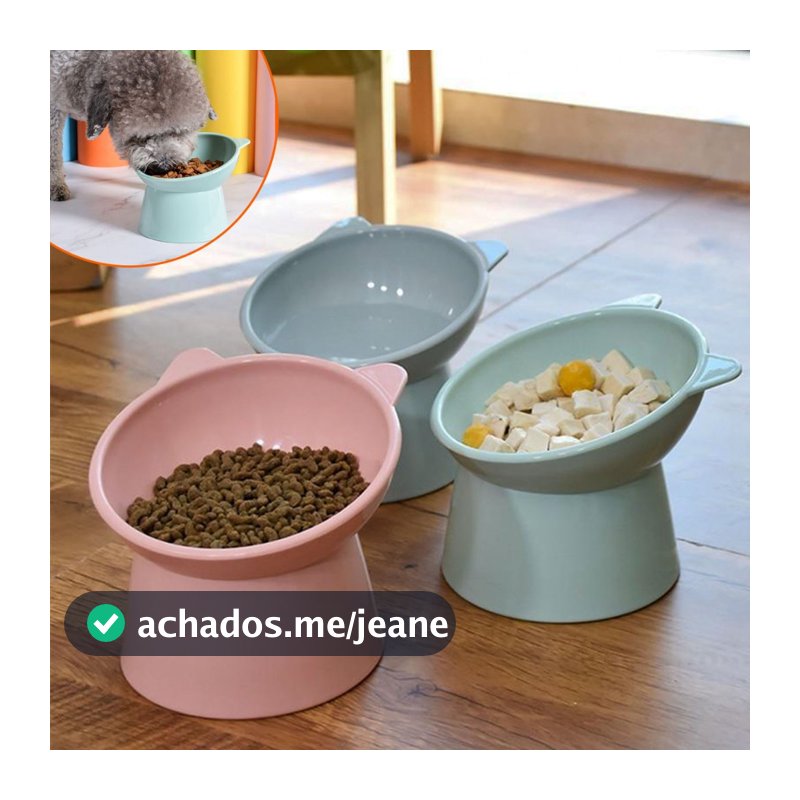 Comedouro Bebedouro Elevado 1 2 ou 3 Unidades Anti Engasgo Pet Gato Cachorro Kit