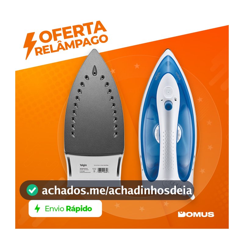 Ferro De Passar 2 em 1 A Vapor e Seco Iron Press 1200W Elgin 127/220V