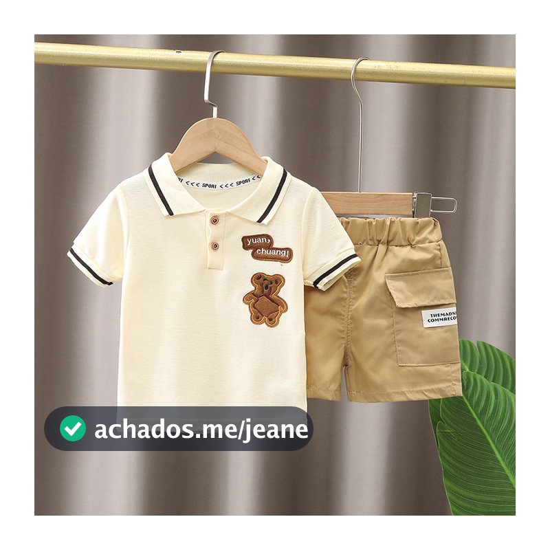 Moda infantil de manga curta terno de duas peças meninos terno de verão