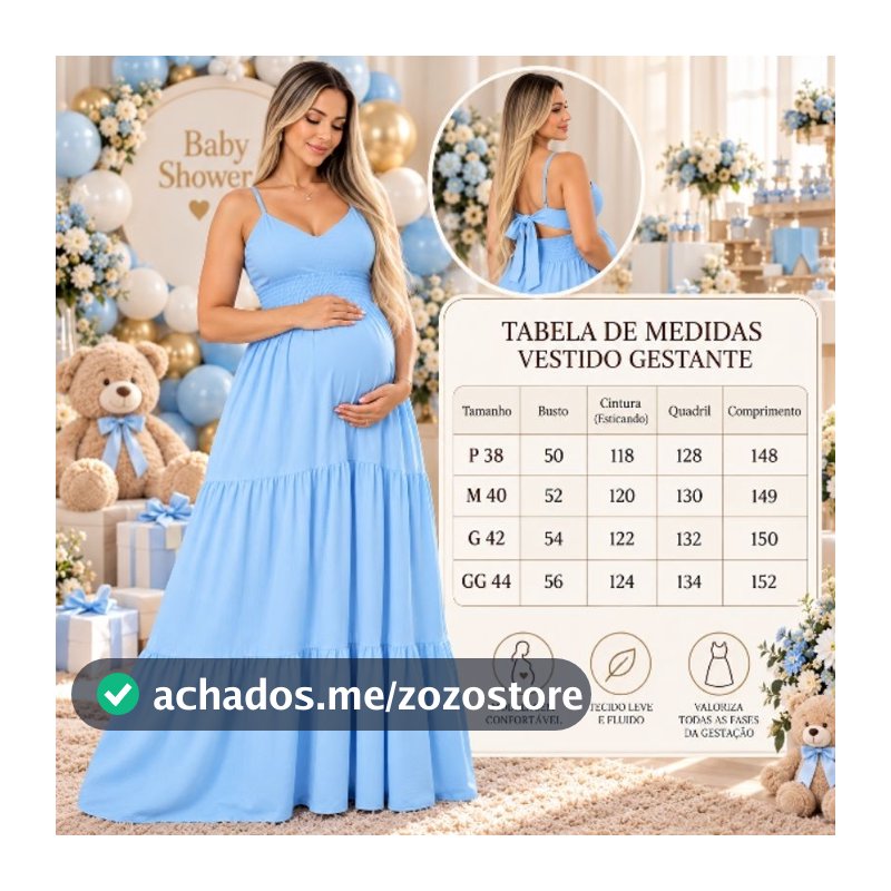 VESTIDO GESTANTE COM BOJO VESTIDO LONGO MATERNIDADE 3 MARIAS MODA EVANGELICA FESTAS/ ENSAIO/CHA DE BEBÊ/COM LASTEX