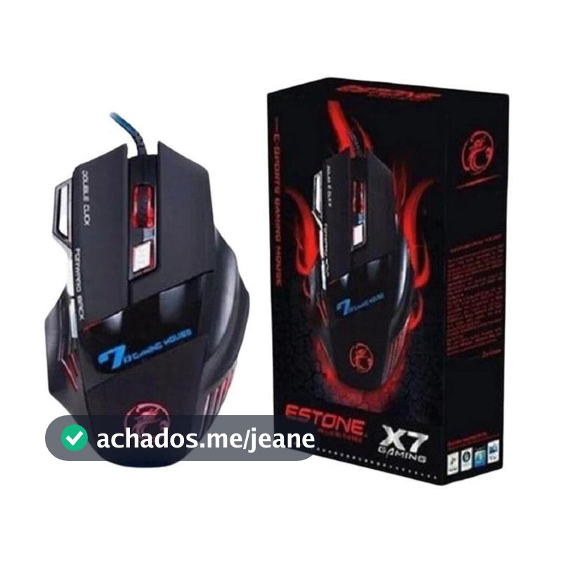 Mouse gamer para jogo computador 3200dpi com LED laser X7 USB Botões Profissional