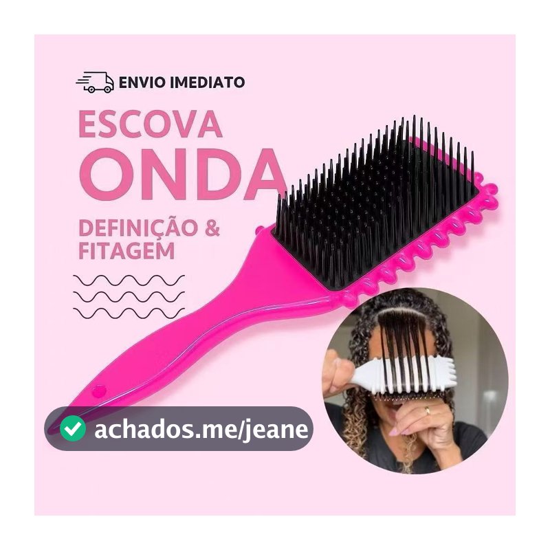 Escova Onda Finalizadora Beauty Flash Definição de Cachos e Finalização para Cabelo Cacheado Crespo Imperio